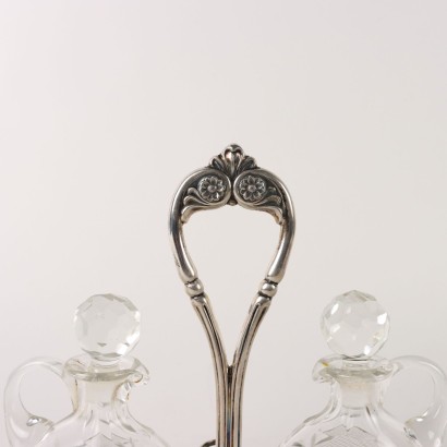 antigüedades, objetos, objetos antiguos, objetos antiguos, objetos antiguos italianos, objetos antiguos, objetos neoclásicos, objetos del siglo XIX, Cruet Plata Calegaro Padua