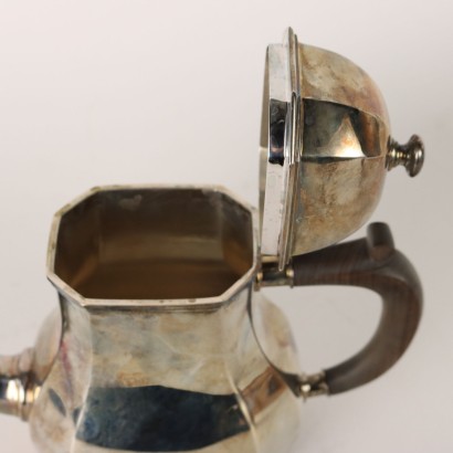 Teapot Vallè Silver Italy XX Century