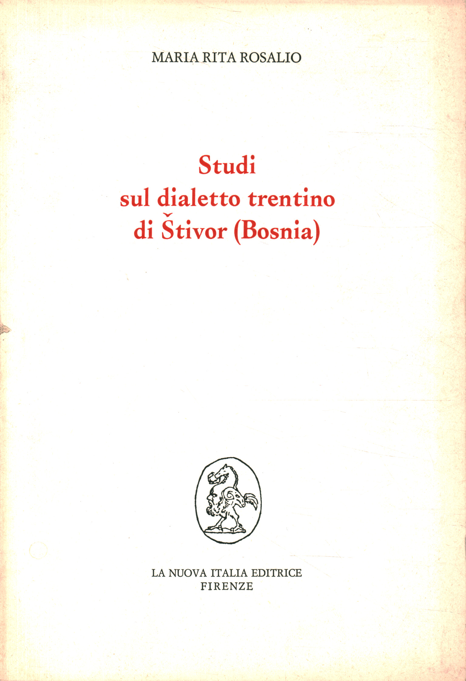 Estudios sobre el dialecto trentino de Štiv