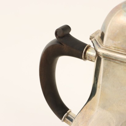 Teapot Vallè Silver Italy XX Century