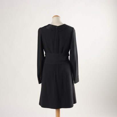 Vintage Dress Wool Size 14 Italy 1960-1970s