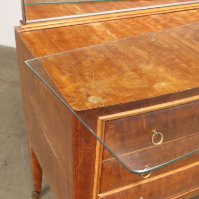 Commode avec Miroir Placage d\'Érable Italie Années 1950-1960