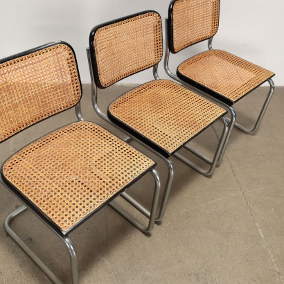 Group of 3 Chairs Gavina Cesca Wood Italy 1960s