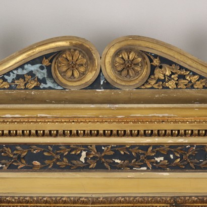 Console avec Miroir Style Néoclassique Bois Italie XIXe Siècle