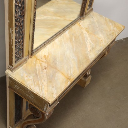 antiquariato, specchiera, antiquariato specchiera, specchiera antica, specchiera antica italiana, specchiera di antiquariato, specchiera neoclassica, specchiera del 800 - antiquariato, cornice, antiquariato cornice, cornice antica, cornice antica italiana, cornice di antiquariato, cornice neoclassico, cornice del 800,Consolle con Specchiera di Gusto Neoclas