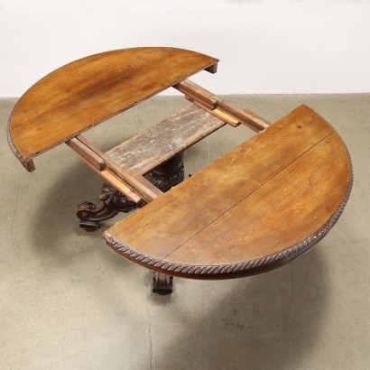 Table Néo-Renaissance Sapin France XIXe Siècle