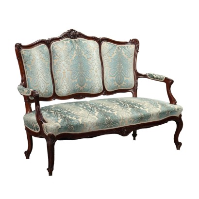 Sofa Rococo Style Mahogany Italy XX Century