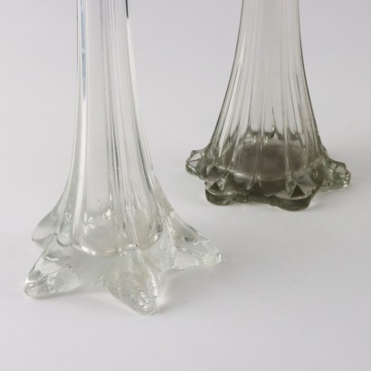 Groupe de 4 Vases Verre Europe XIXe-XXe Siècle