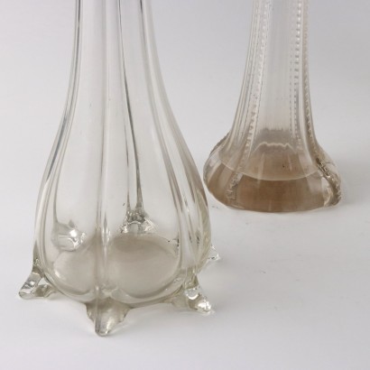 Groupe de 4 Vases Verre Europe XIXe-XXe Siècle