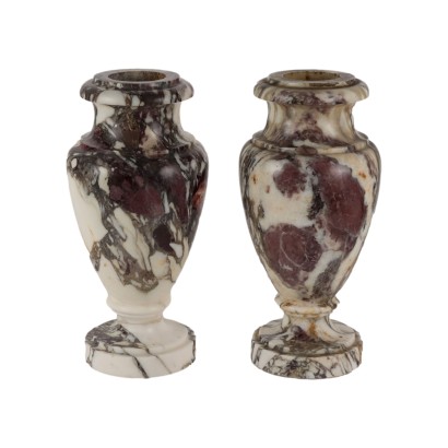 Paire de Vases Anciens en Marbre Italie XIXe-XXe Siècle