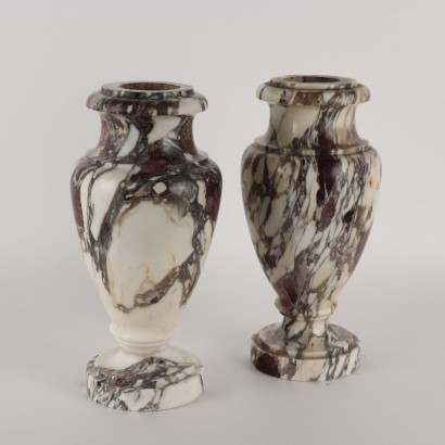 Paire de Vases Marbre Italie XIXe-XXe Siècle