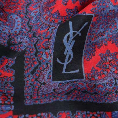 Foulard Vintage YSL Sfondo Nero