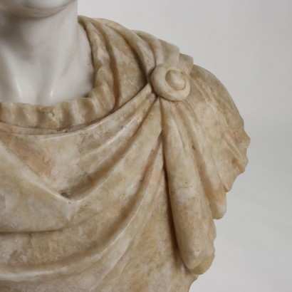 Bust of a Roman Emperor White Marble Italy XX Century