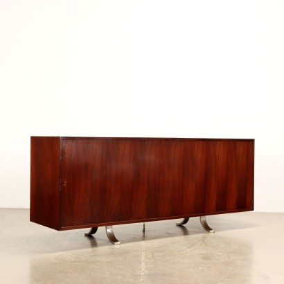 Buffet Attribué à S. Mazza Bois Exotique Italie Années 1960