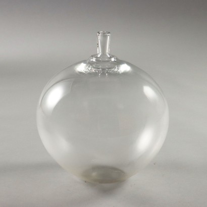 Vase Pomme I.Lundin pour Orrefors Verre Suède 1957