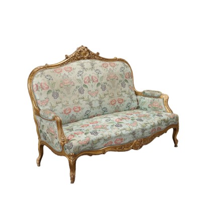 antigüedades, sofas, sofas antiguos, sofas antiguos, sofas italianos antiguos, sofa antiguo, sofa neoclasico, sofa siglo XIX, sofa estilo Neo-Rococo