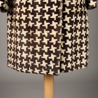 Coat Printed Fur Size 10 Italy 1970s