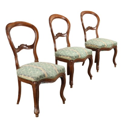 antiques, chair, antique chairs, antique chair, antique Italian chair, antique chair, neoclassical chair, 19th century chair,Tris of Luigi Filippo chairs